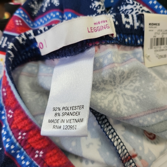 NWT Juniors Small SO Mid Rise Cozy Leggings Christmas Holiday "Fa La Llama" - Picture 6 of 6